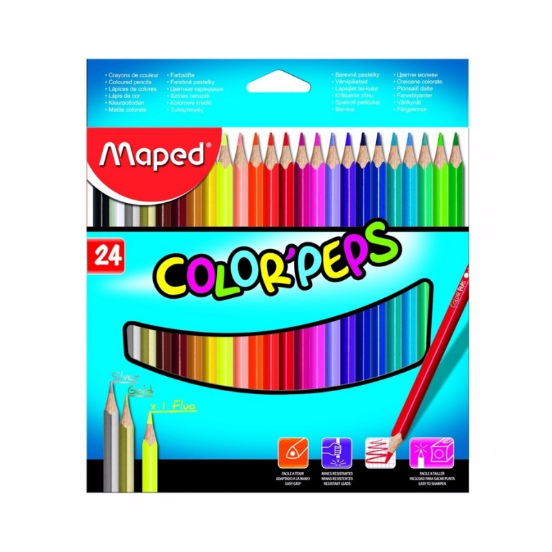 Lapices De Colores Maped Color Pep´s X 24 Largos
