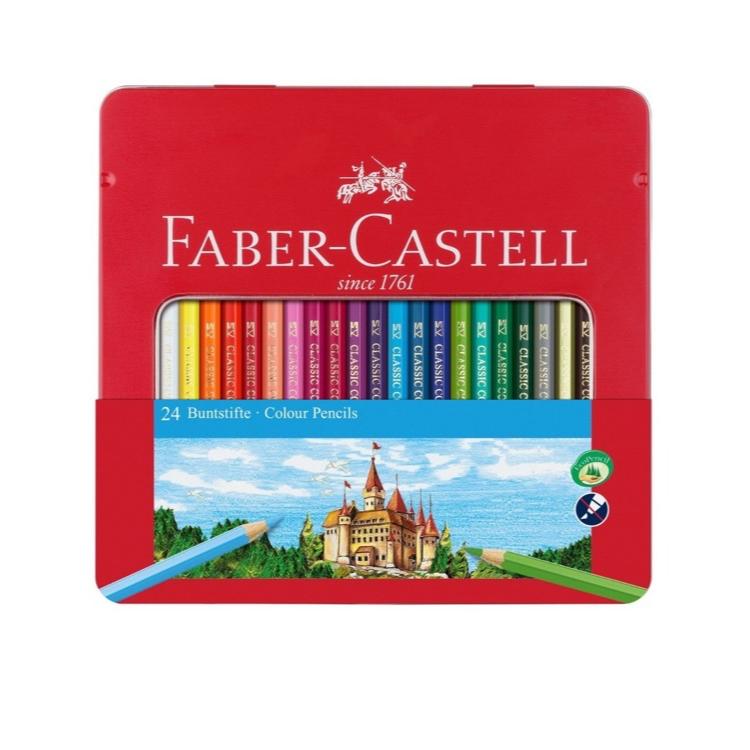 Lapices De Colores Faber Castell Lata x 24 Discontinuado Largos
