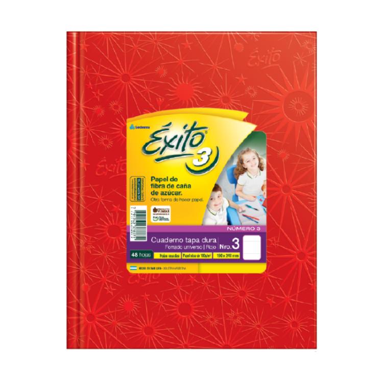 Cuaderno Éxito E3 19 x 24 cm Tapa Dura 48 Hojas Rayadas Forrado Universo Rojo