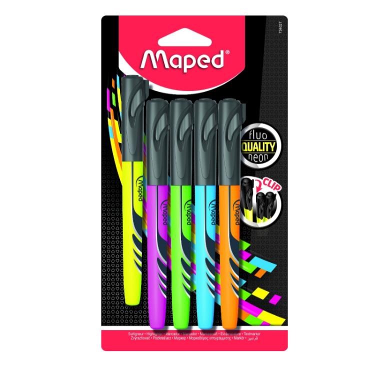 Marcador Resaltador Maped Fluo Pep´s Pen Blister X 5