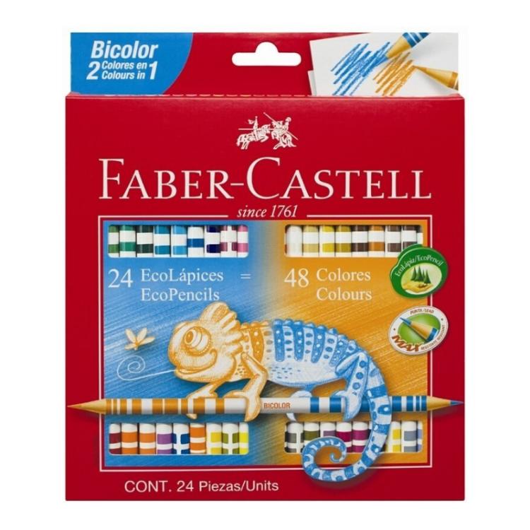 Lapices De Colores Faber Castell Bicolores x 24 Largos