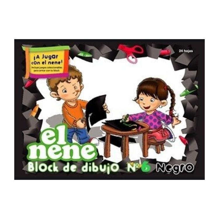 Block El Nene N°5 Negro 24 Hojas