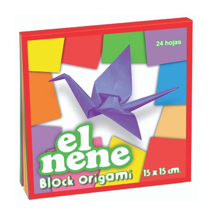 Block El Nene 15x15 cm Origami 24 Hojas