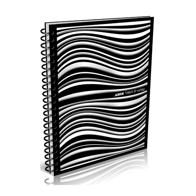 Librería San Pablo - CUADERNO ESPIRAL ARTE B&W 22x29cm TAPA FLEXIBLE 80 ...