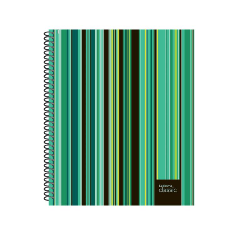 Cuaderno Espiral Ledesma Classic Multicolor 16x21cm 120 Hojas Rayas