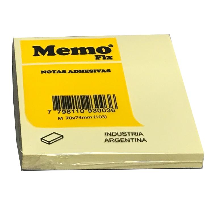Notas Adhesivas Memo Fix M 74X74 Amarillo x 100 Hojas