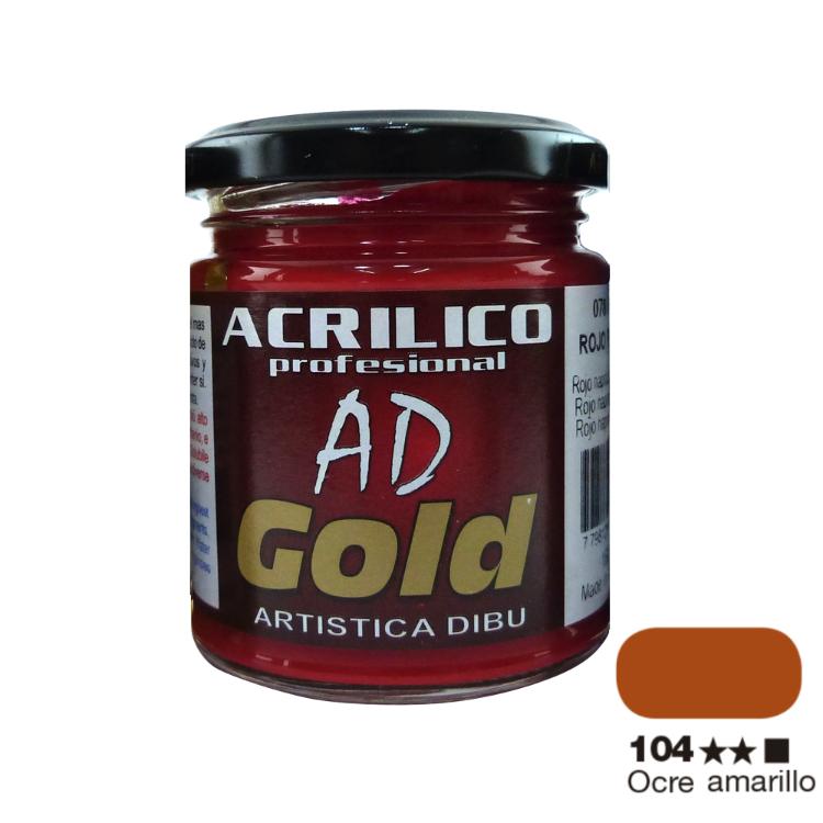 Pintura Acrilica Ad Gold G1 Ocre Amarillo 180 Ml