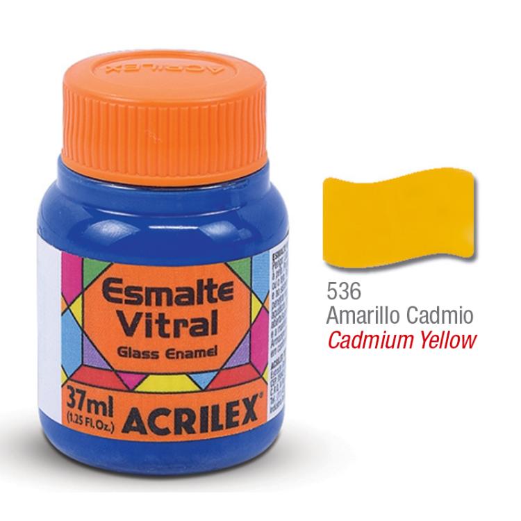 Pintura Acrilex Vitral Esmalte 636 Amarillo Cadmio 37Cc