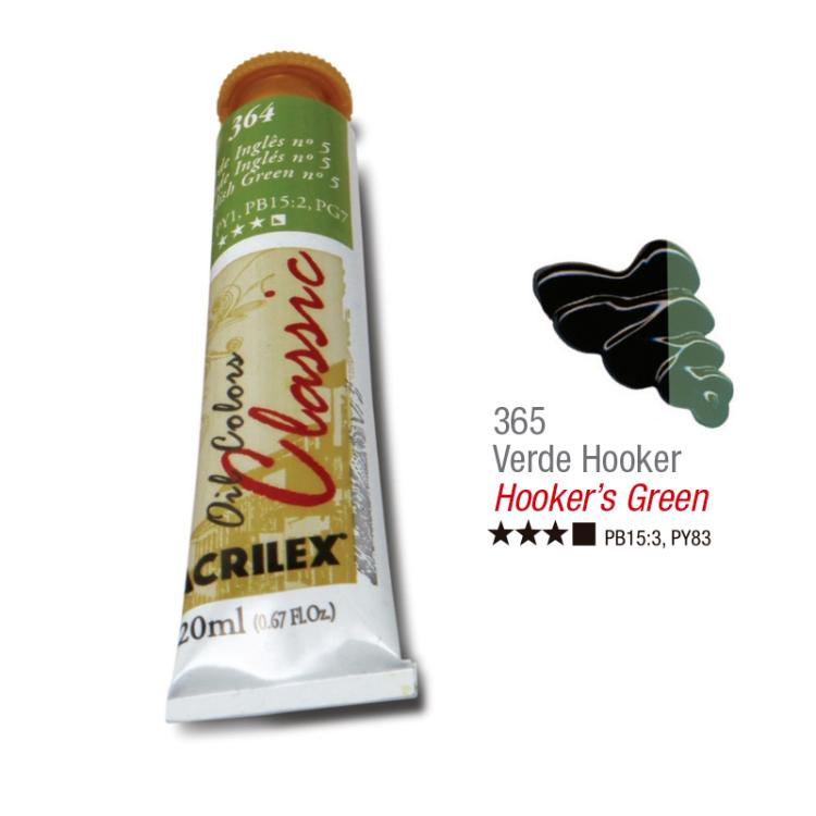 Pintura Acrilex Oleos 365 Verde Hooker