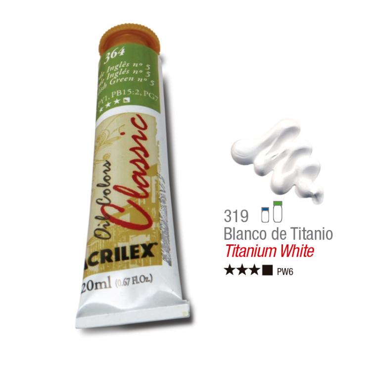 Pintura Acrilex Oleos 319 Blanco Titanio