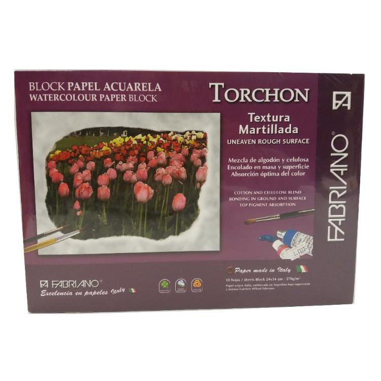 Block Fabriano Torchon 270 Gr. 10 Hojas 24X34 Cm.
