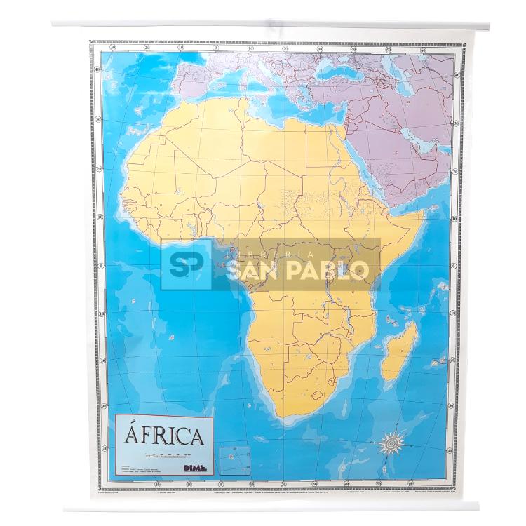 Mapa Laminado Pizarra Para Marcador Africa