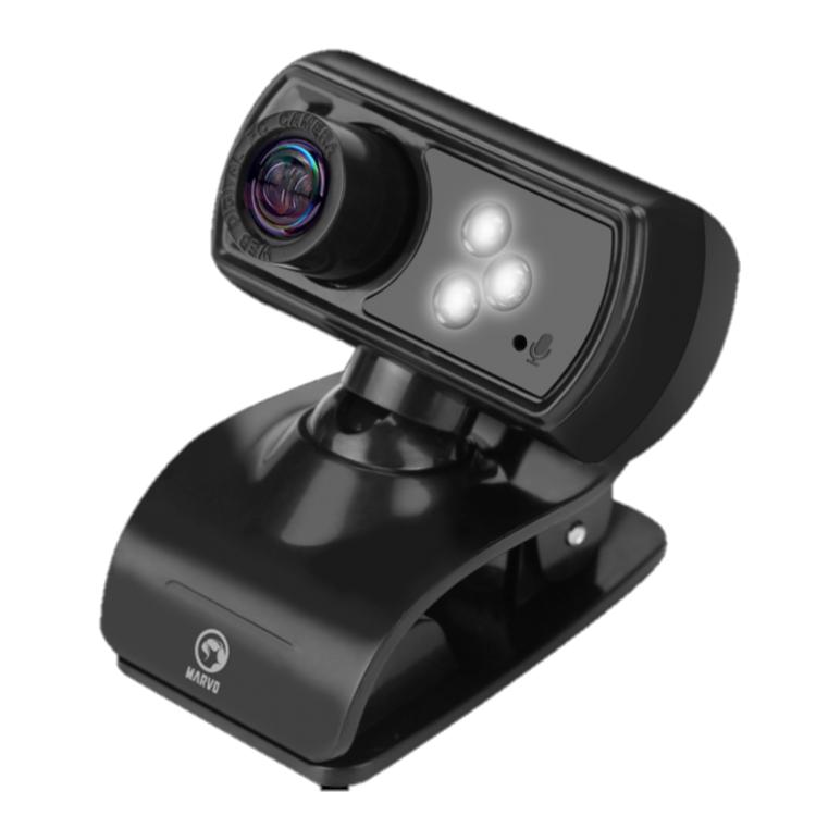 Webcam Camara Web Marvo Mpc01 720P + microfono Integrado Black Art.MPC01