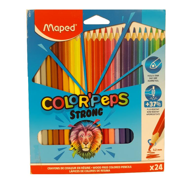 Lapices De Colores Maped Color´peps Strong X 24 Largos