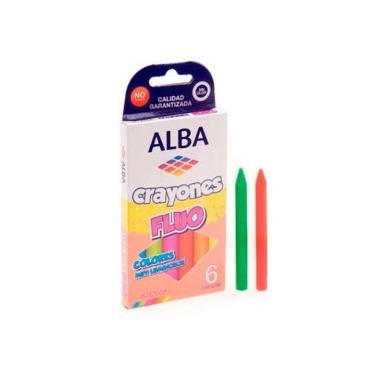 Crayones Alba Kinder X 6 Fluo