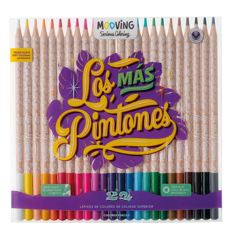 Lapices De Colores Mooving Los Mas Pintones X 24