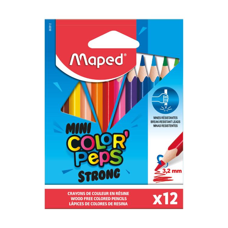 Lapices De Colores Maped Color´peps Strong Mini X 12 Cortos