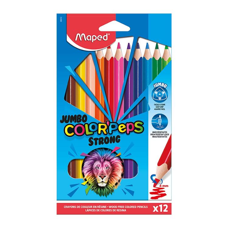 Lapices De Colores Maped Color'peps Strong Jumbo X 12