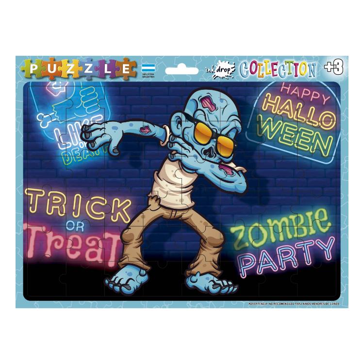 Rompecabezas Inkdrop Puzzle 48 Piezas Zombie Invasion