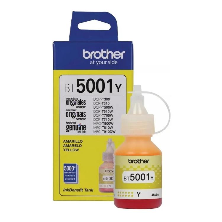 Tinta Brother 5001 Amarillo 42Ml Dcp-t300-dcp-t500W-dcp-t700W-mfc-t800W