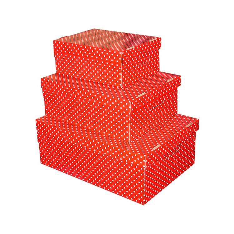 Caja de Archivo Gs Box Pintitas Roja Grande
