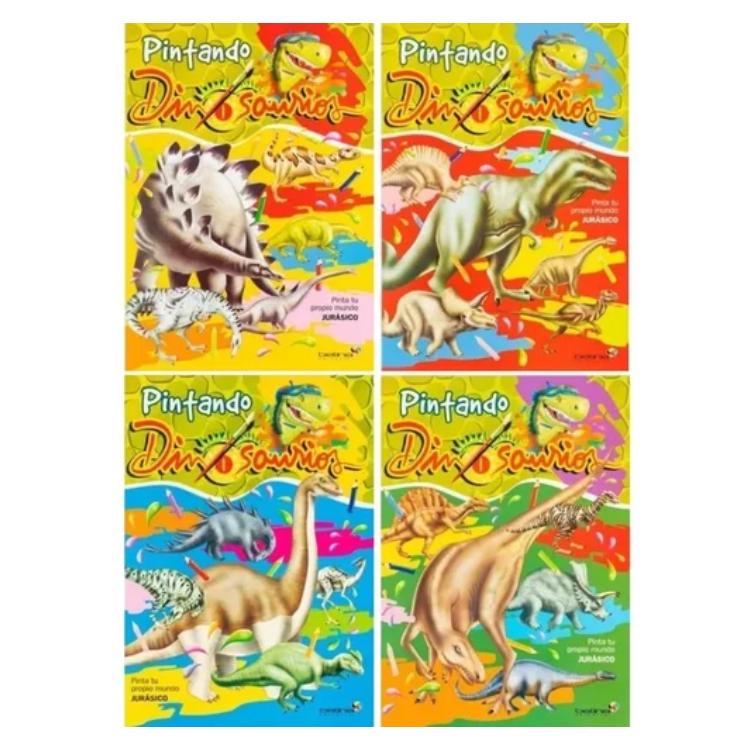 Libro Para Colorear Betina Pintando Dinosaurio Art.2151