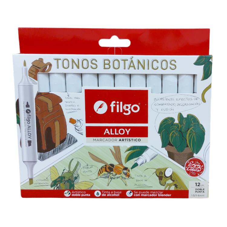 Marcador Filgo Alloy x 12 Botanico Art.ALLYM -E12-BOT