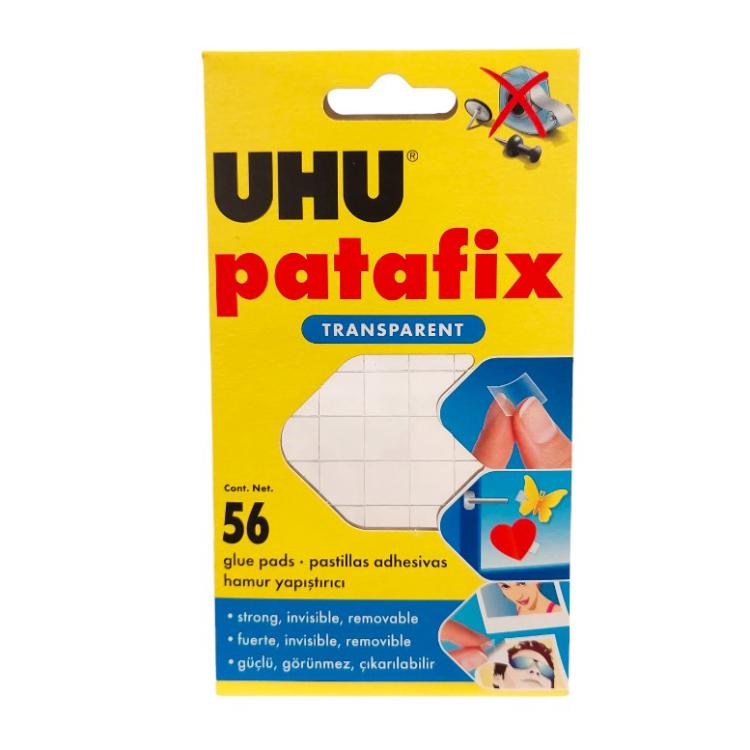 Pastillas Adhesivas UHU Patafix Transparente x 56 Art.U37155