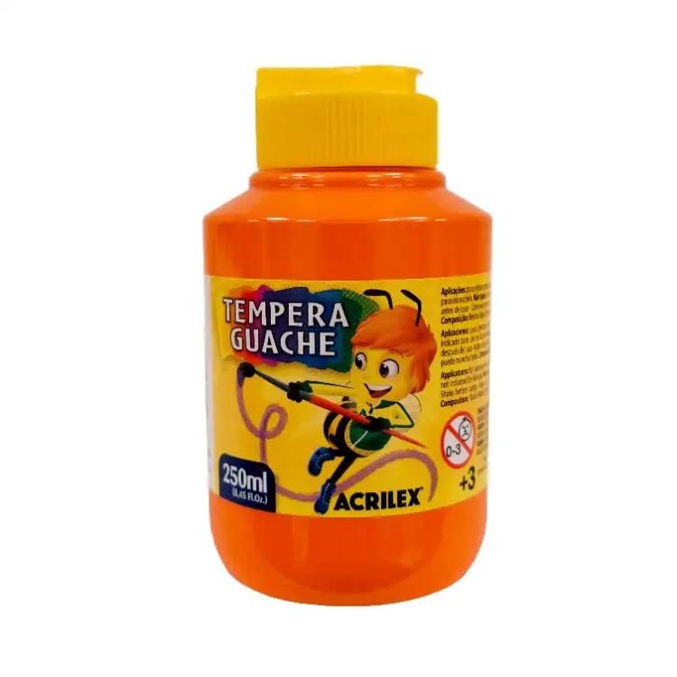 Tempera Acrilex Guache 250 ml Naranja Art.02025-0517