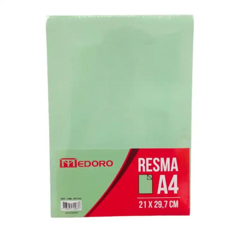 Resma Papel Medoro Color Verde A4 75 grs x 500 Hojas Art.RA4VE5