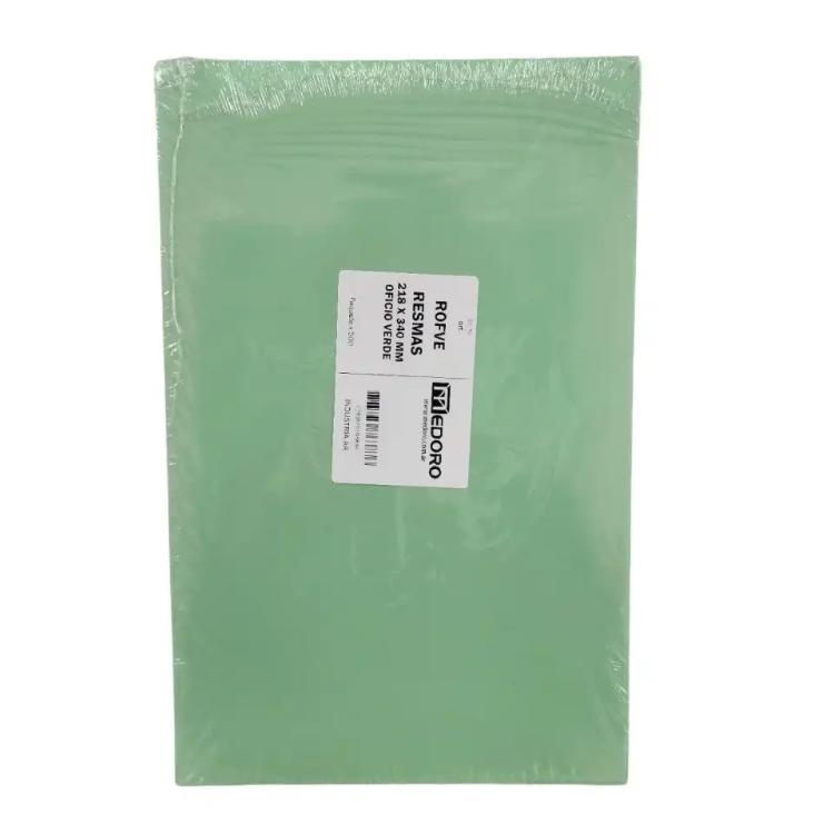 Resma Papel Medoro Color Verde Oficio 75 grs x 500 Hojas Art.ROFVE5