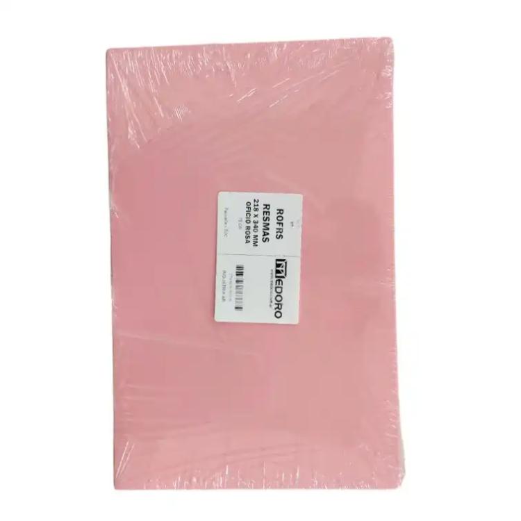 Resma Papel Medoro Color Rosa Oficio 75 grs x 500 Hojas Art.ROFRS5