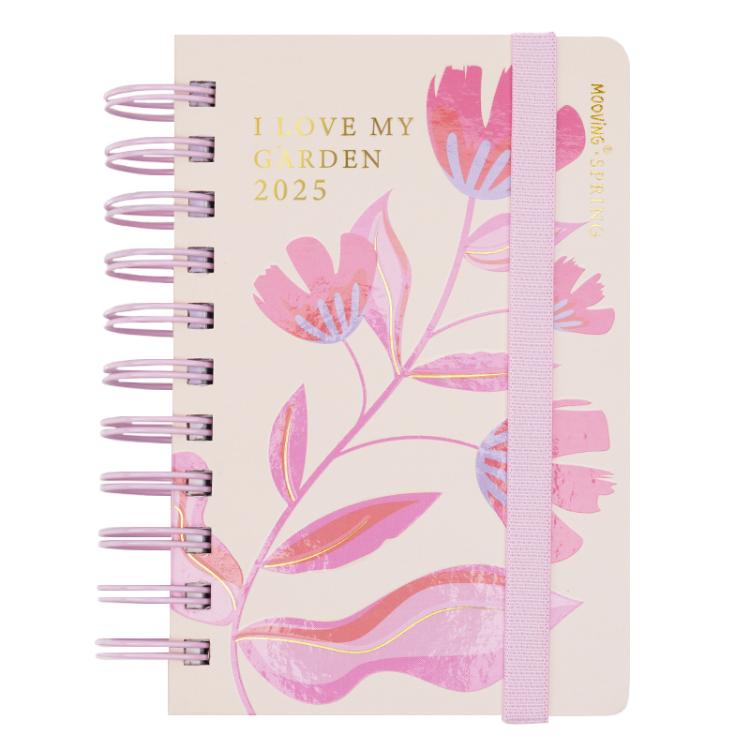 Agenda Mooving 2025 Spring I Love My Garden Dia Por Pagina Espiralada 10 x 15 cm Art.1403128