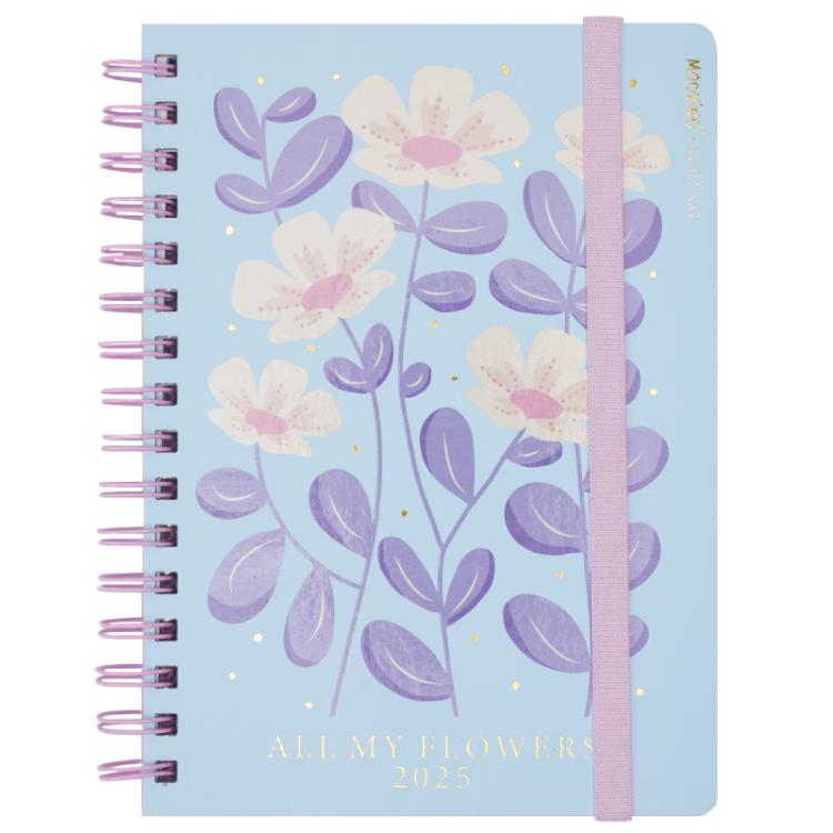 Agenda Mooving 2025 Spring All My Flowers Semana a la Vista Espiralada 15 x 21 cm Art.1404128