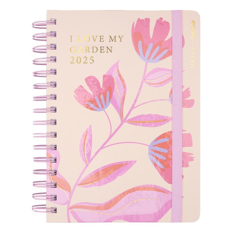 Agenda Mooving 2025 Spring I Love My Garden Dia Por Pagina Espiralada 15 x 21 cm Art.1405128