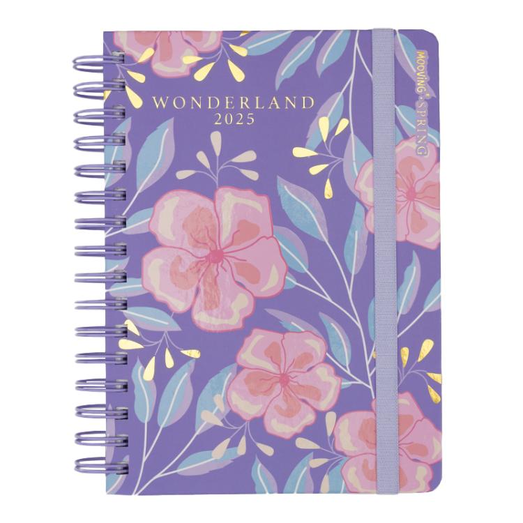 Agenda Mooving 2025 Spring Wonderland Dia Por Pagina Espiralada 15 x 21 cm Art.1405128