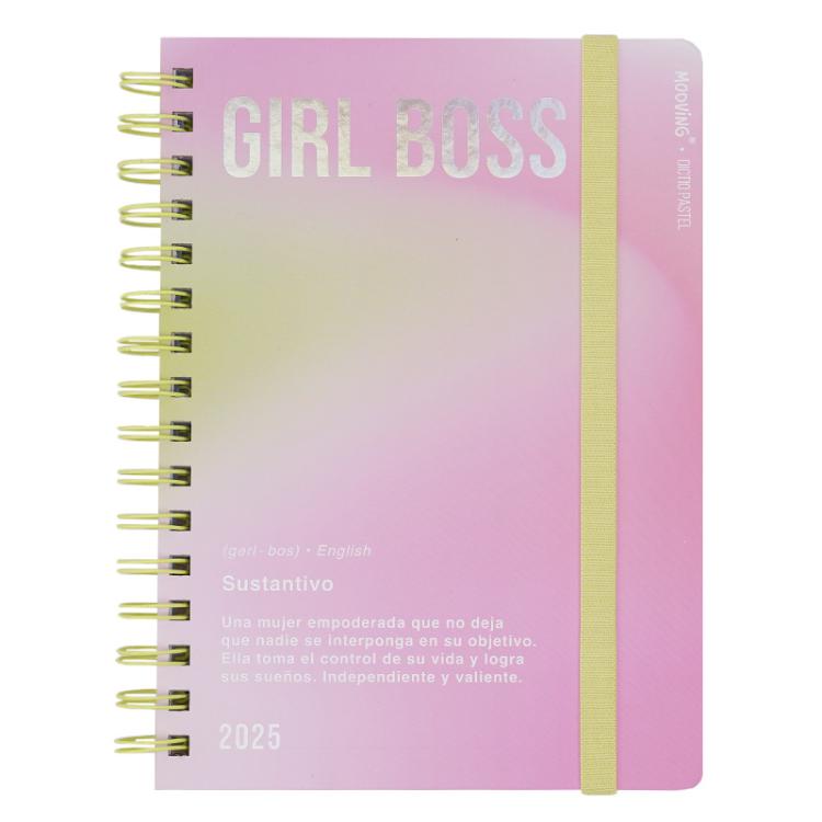 Agenda Mooving 2025 Dictio Pastel Girl Boss Semana a la Vista 15 x 21 cm Art.1404239