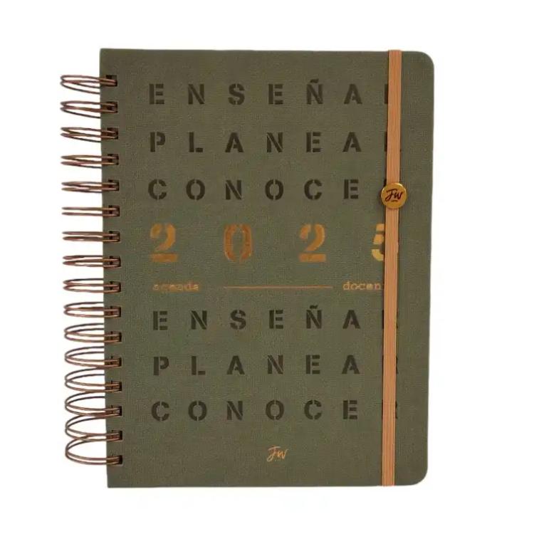 Agenda FW 2025 Docente Enseñar Semanal con Espiral 15 x 21 cm Art.1000043