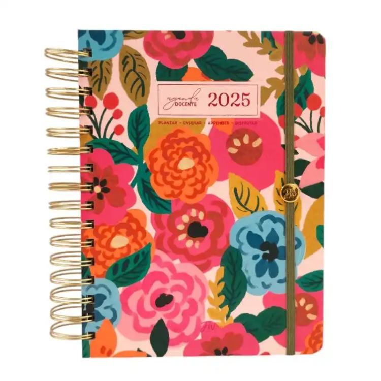 Agenda FW 2025 Docente Printflor Semanal Con Espiral 15x21 cm Art.1000043