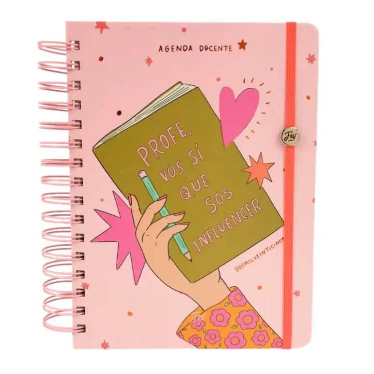 Agenda FW 2025 Docente Loveprofe Semanal Con Espiral 15x21 cm Art.1000043