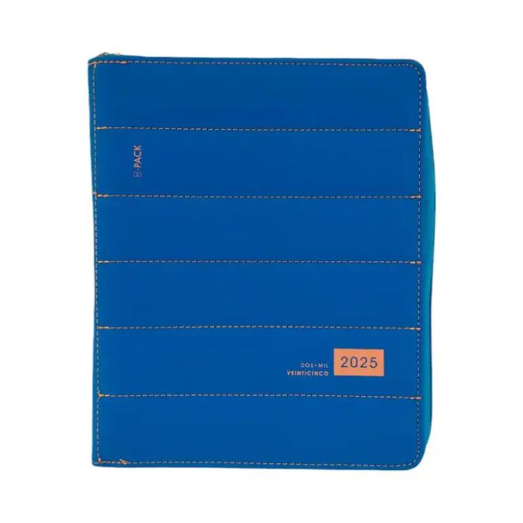 Agenda FW 2025 Bpack Zipper Electric Blue Semanal Con Cierre 15x21 cm Art.1000051