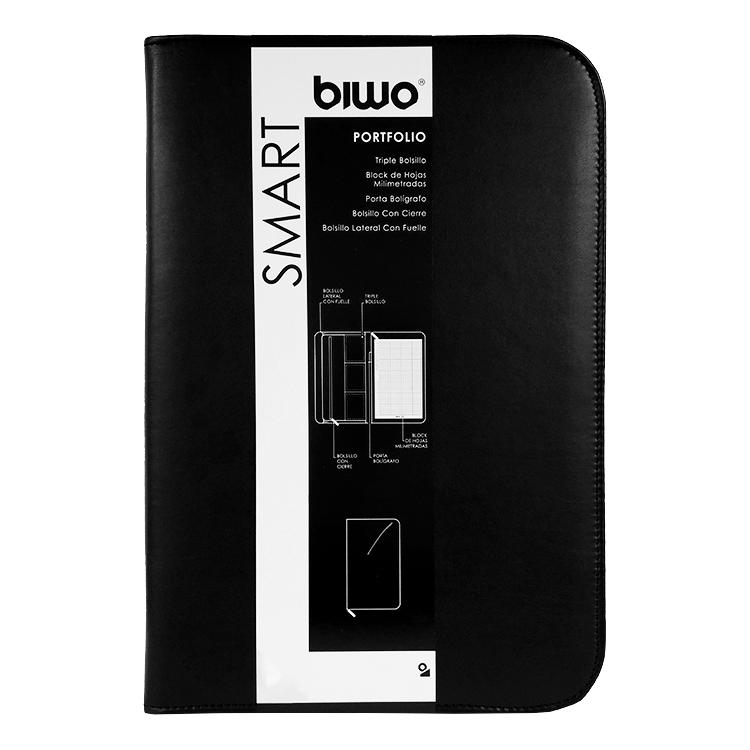 Carpeta Portafolio Biwo Barama Smart Con Cierre Art.B74703