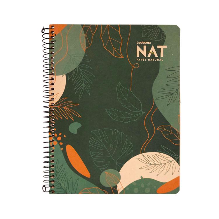 Cuaderno Con Espiral Ledesma Nat A5 16x21 Tapa Flexible 70 Hojas Lisas Art.105785