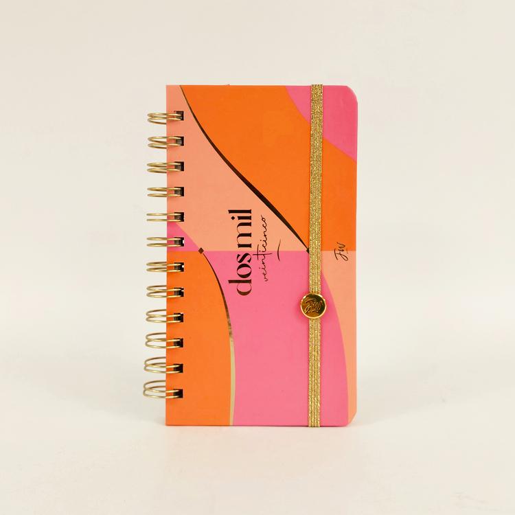 Agenda FW 2025 Pocket Pink Ondas 12x17 cm Semanal Espiralada Art.1000021