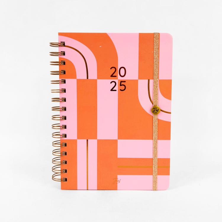 Agenda FW 2025 Pink Contraste 15x21 cm Semanal Espiralada ARt.999999