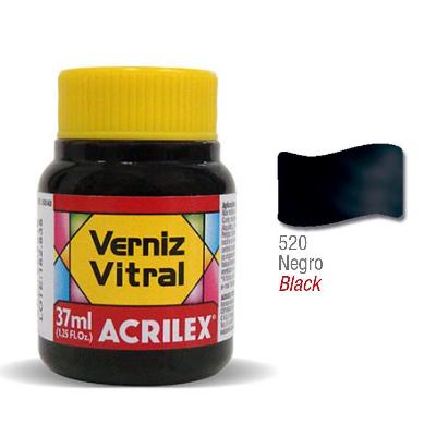 Barniz Vitral Acrilex 520 Negro 37Cc