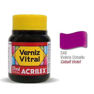 Barniz Vitral Acrilex 540 Violeta Cobalto 37Cc