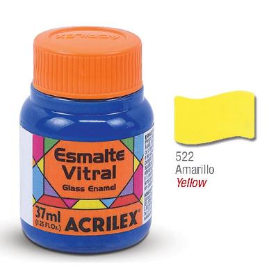 Pintura Acrilex Vitral Esmalte 622 Amarillo 37Cc