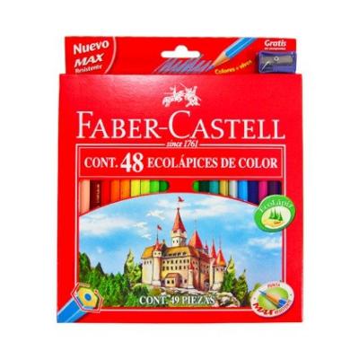 Lapices De Colores Faber Castell X 48 Caja Roja + sacapuntas