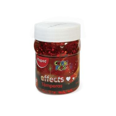 Tempera Maped Effects Rojo Corazones Pote X 250grs.
